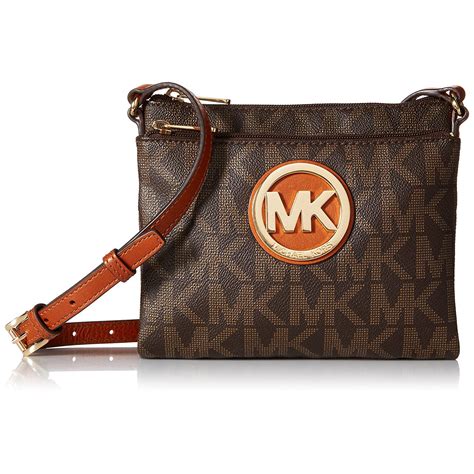 michael kors white brown bag|Michael Kors brown crossbody bag.